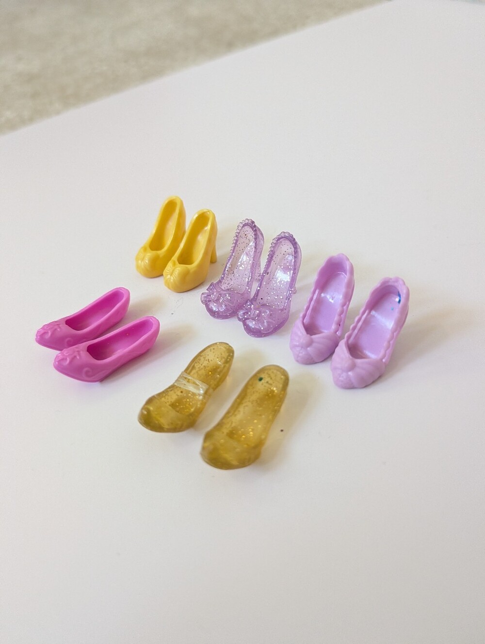 Lot Of 5 Pairs Of Fashion Doll Shoes Disney Princess Dolls